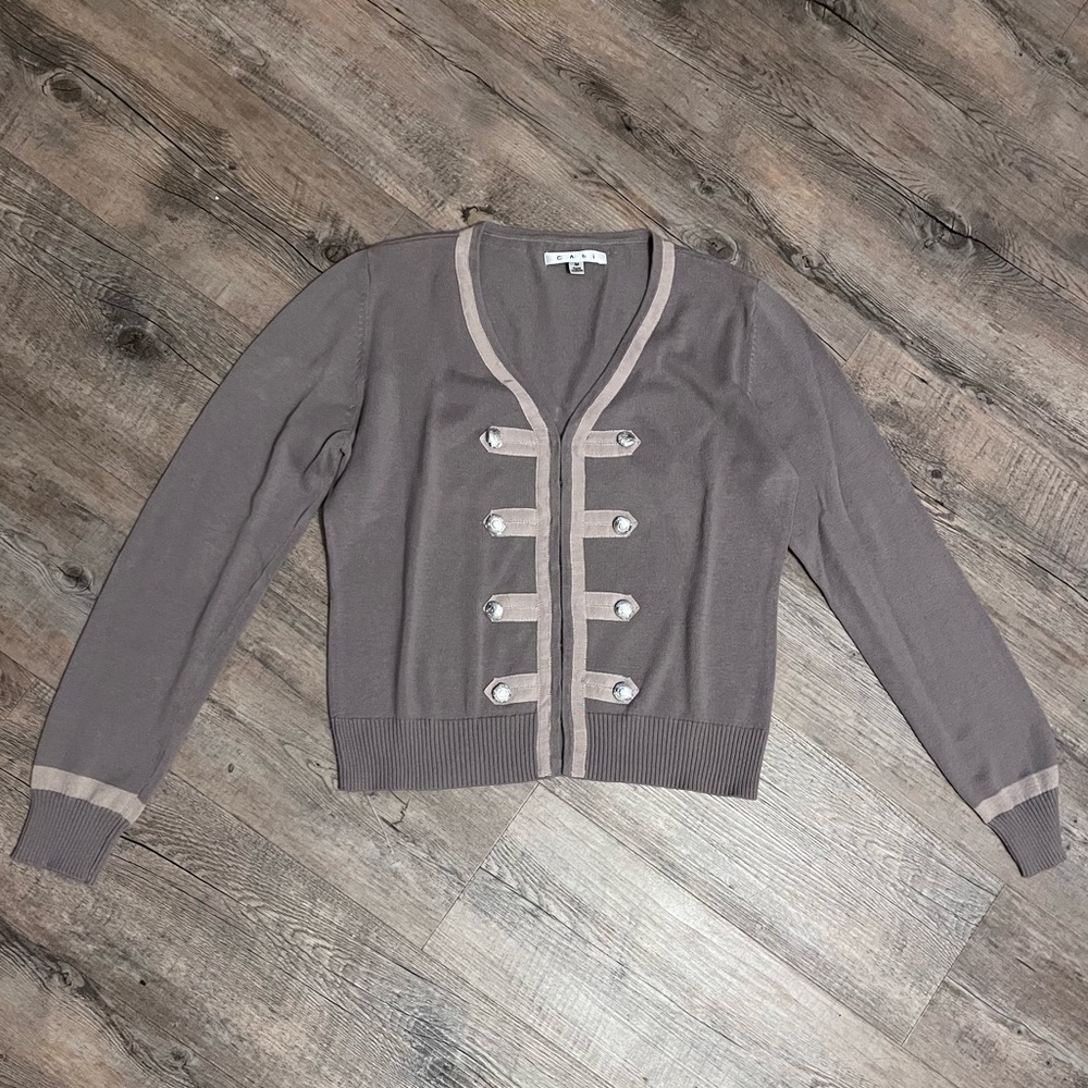 Cabi Tan button up sweater